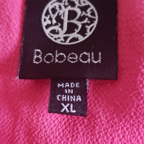 Bobeau pink petal edge swing open back short sleeve top Size XL - Picture 7 of 9